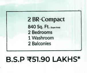 2 BHK Compact pricing