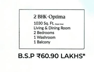 2 BHK Optima pricing