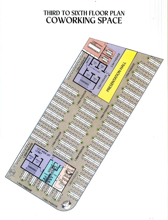 3rd – 6th Floors — Coworking Spaces